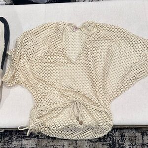 Luli Fama Cream Swim Coverup